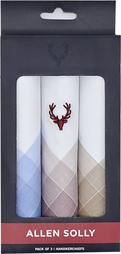 Allen Solly Mens Cotton Color Border ["Multicolor"] Handkerchief