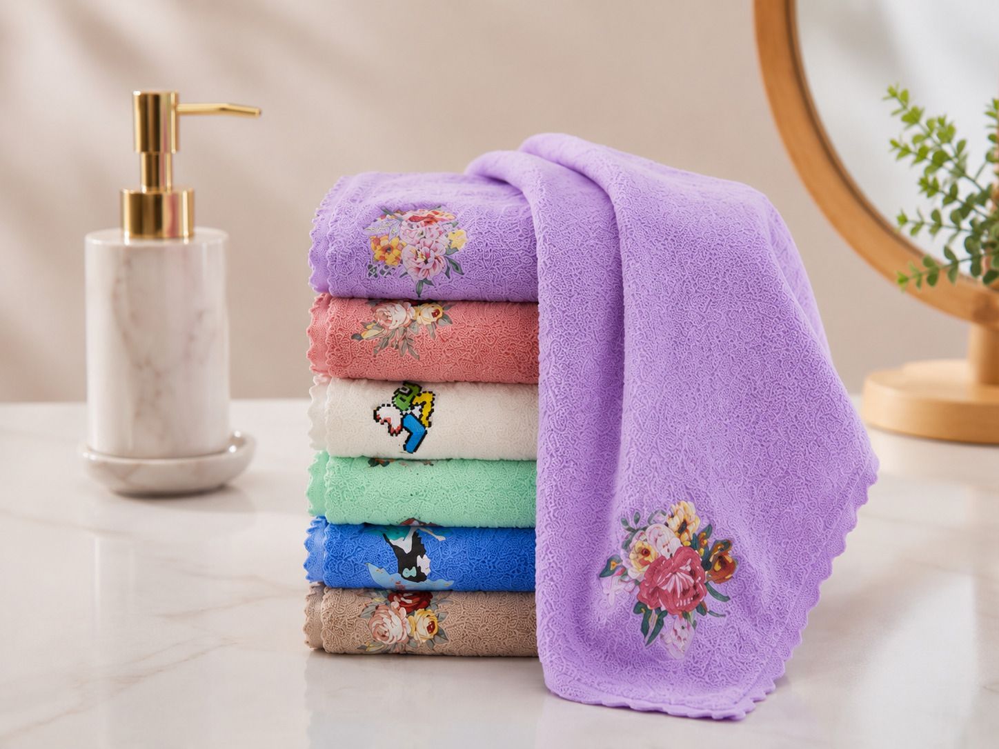 FullSales Floral tattoo face towels ["Multicolor"] Handkerchief-image-12