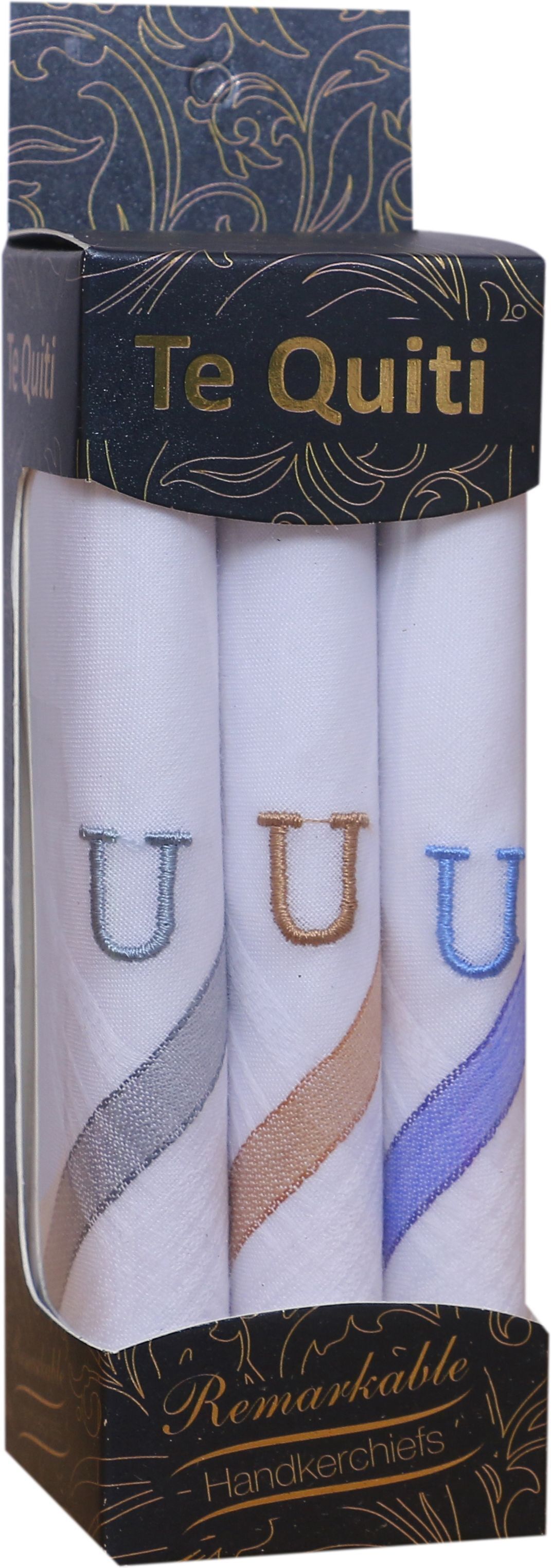 DIVYSIMAR DIVYSIMARhandkerchief for men boys with monogram U pack of 3 ["White","Multicolor"] Handkerchief-picture-31