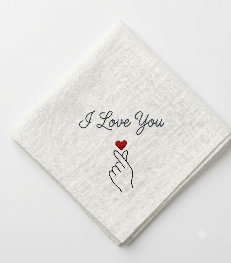 holy haven Premium Cotton Custom Embroidered Handkerchief pookie man design ["White"] Handkerchief-picture-36