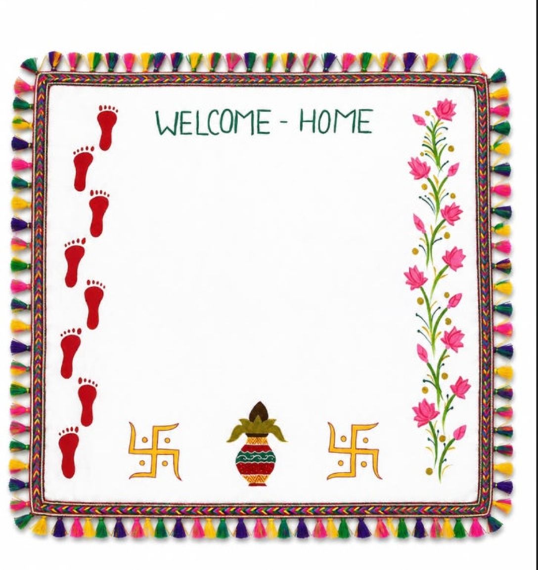 VRUNDARADHA FOOTPRINT RUMAL ["White"] Handkerchief-picture-41