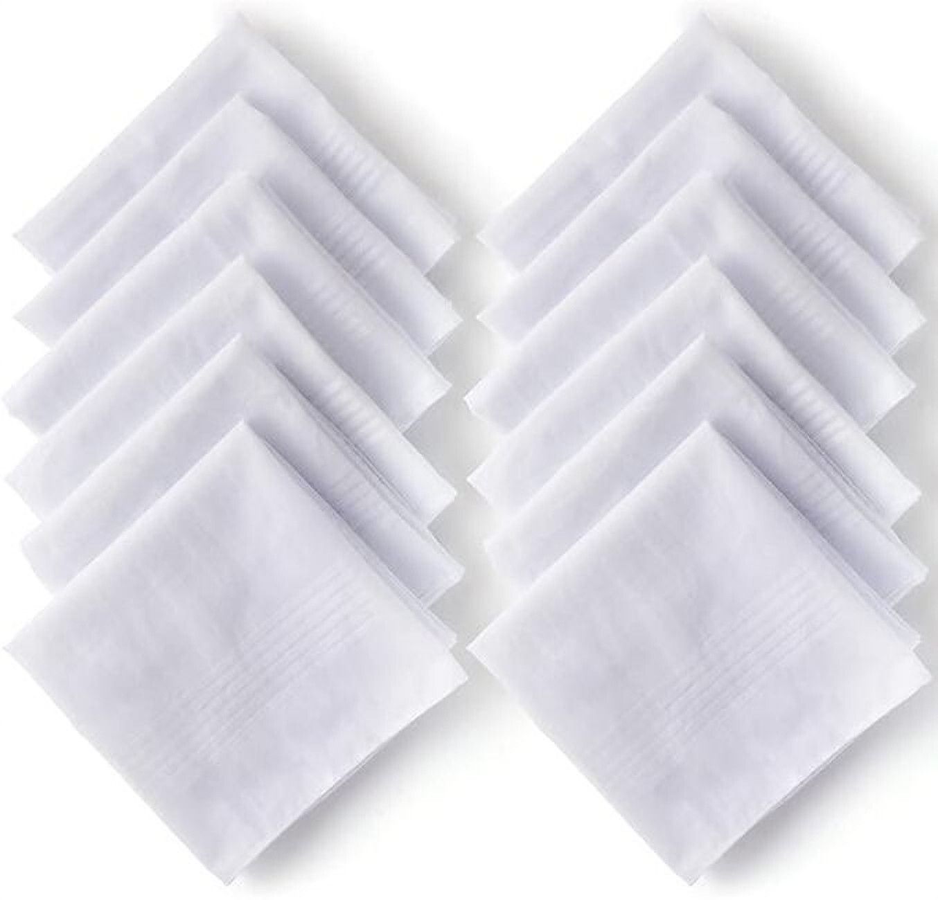 soxsense Men's Handkerchiefs Soft White Pure Cotton Hanky ["White"] Handkerchief-picture-11