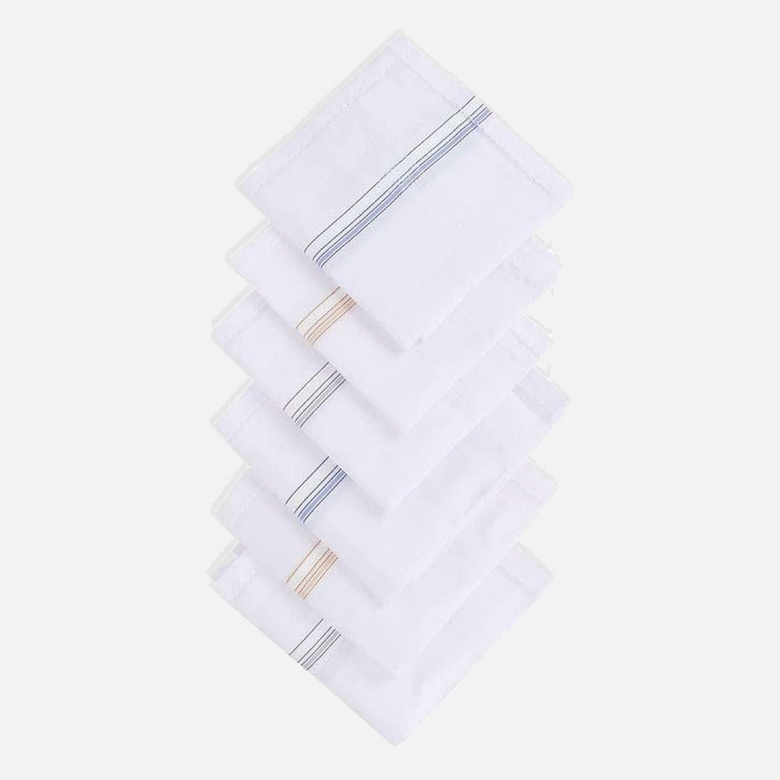 DIVYSIMAR Colorfully Line Hankey ["White"] Handkerchief-picture-29