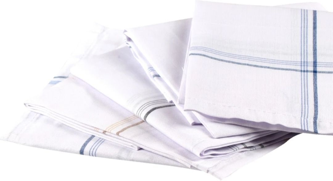 CoreSoft 12 Pieces Premium Quality Hankies for Men's/ Boy's ["White"] Handkerchief-picture-13