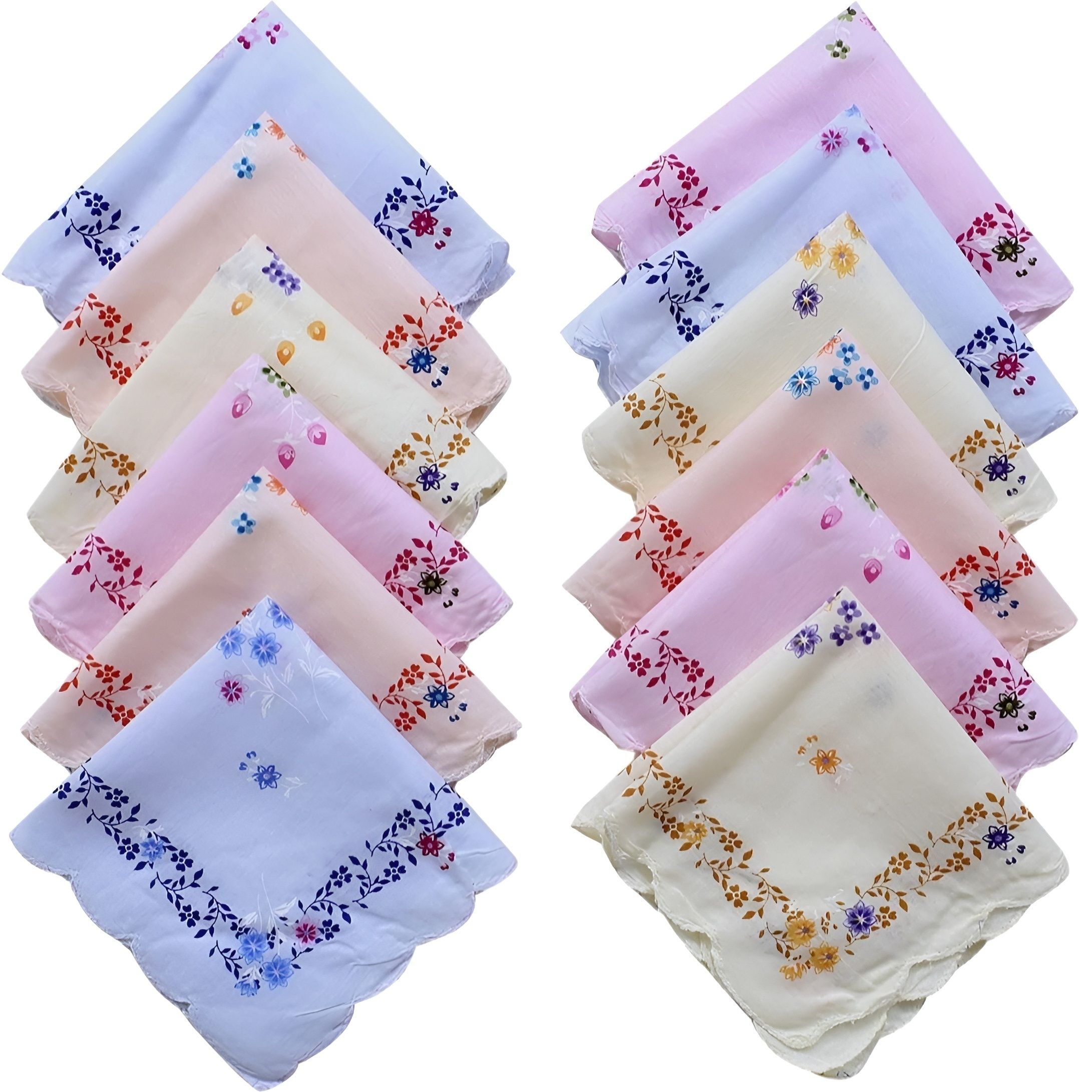RAREST Women's Floral Printed Cotton Handkerchiefs | Pack of 6 ["Multicolor"] Handkerchief-picture-13
