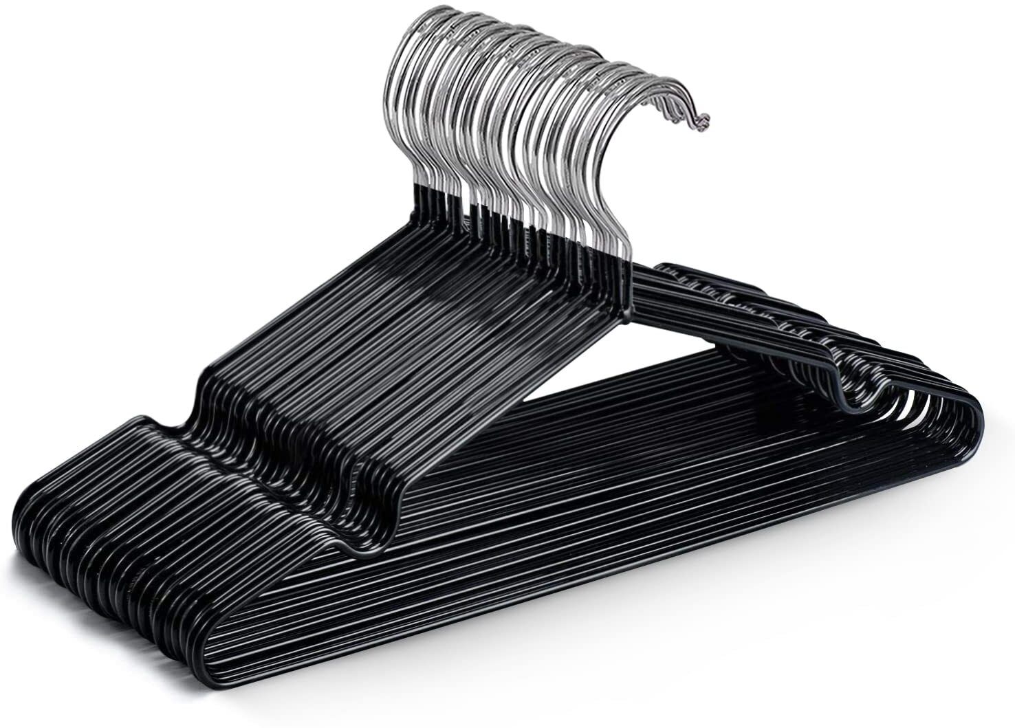 Black Metal Hanger Pack of 4 Steel Shirt Pack of 4 Hangers For Shirt-image-7