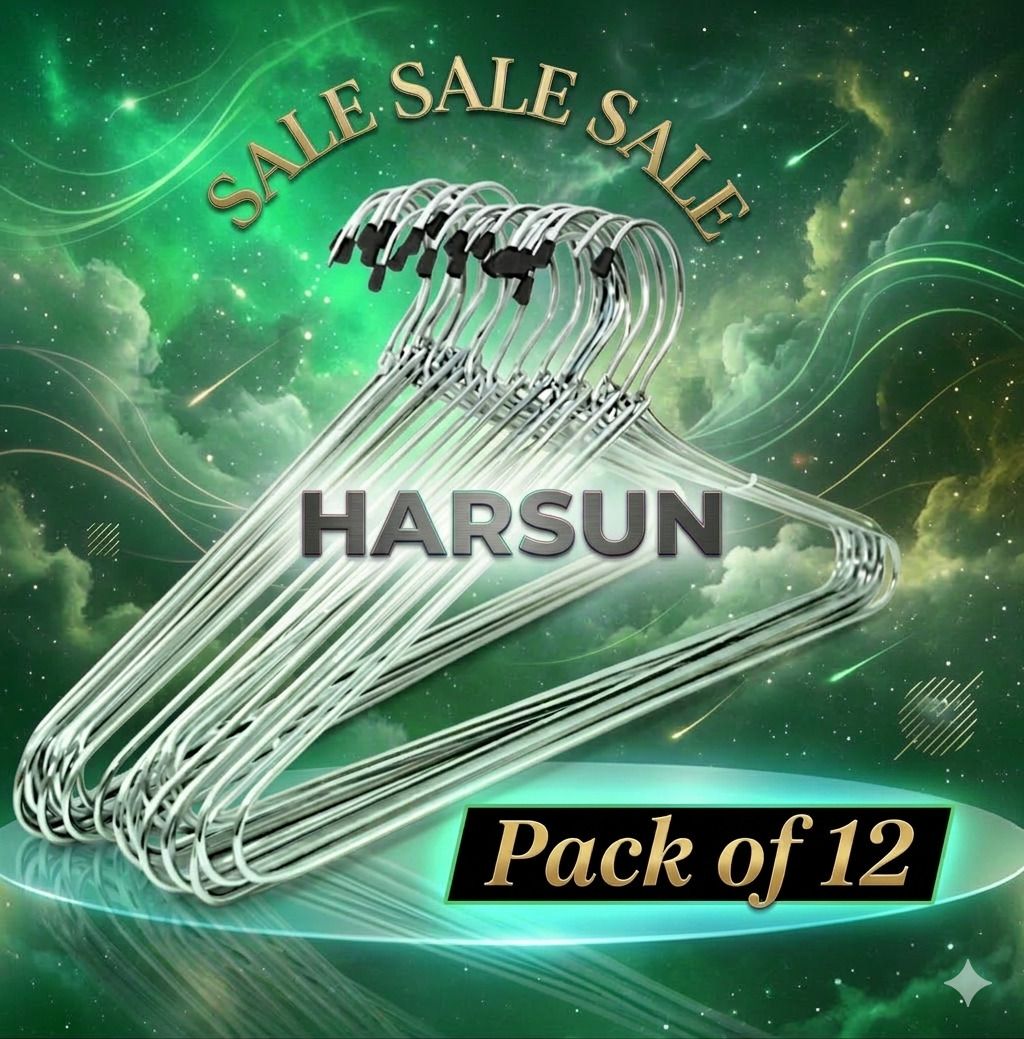 Steel Saree Pack of 12 Hangers For Saree (Steel) 12 pcs Steel Shirt Pack of 12 Hangers For Shirt-image-34