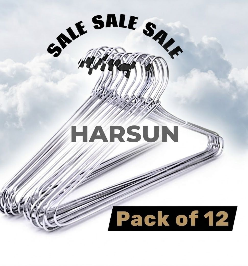 jeshmi Steel Hanger [Pant , Shirt Hanger]Pack Of 12 Steel Shirt Pack of 12 Hangers For Shirt-picture-30