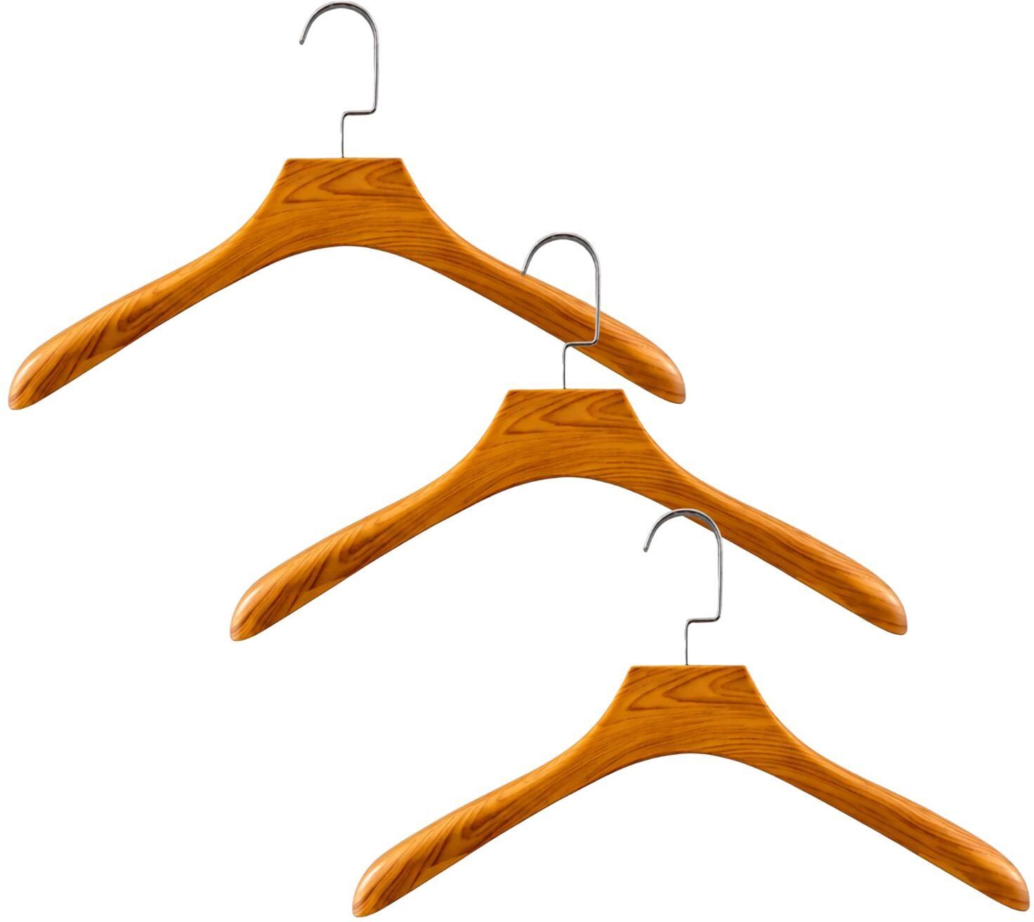 wooden finish plastic clothes hanger with metal hook plastic coat pack of 3 hangers for coat