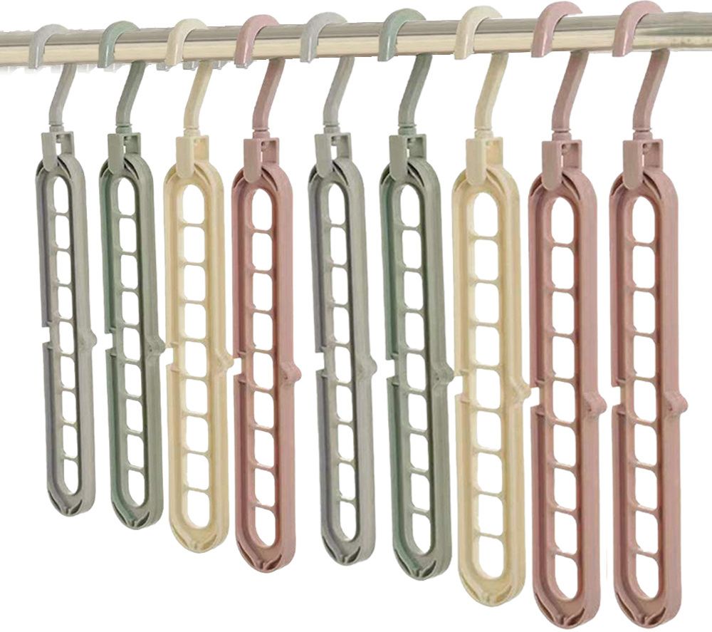 skog 360 Swivel Hook Space Saver Hangers, Hangers for Clothes Wardrobe Magic Hanger Plastic Shirt Pack of 9 Hangers For Shirt-picture-22