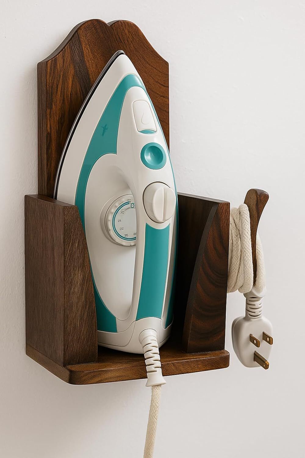 Multi Purpose Wooden Iron Press Holder.Free from Electricity.Save Wooden Belt Hanger For Belt-image-21