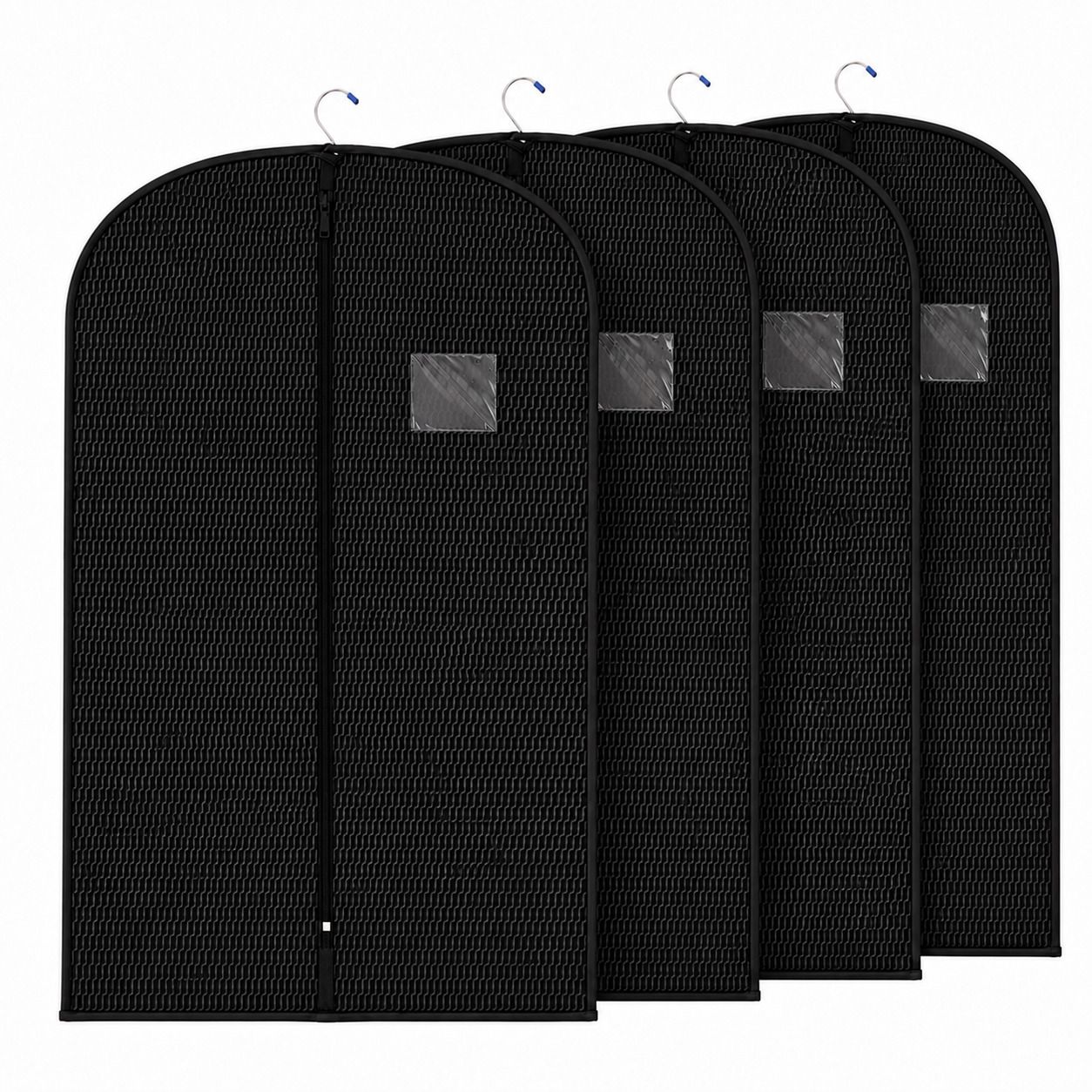 Ankit International High Quality Embossed Blazer cover Black Pack of 4 Cotton Laundry Bag-picture-11