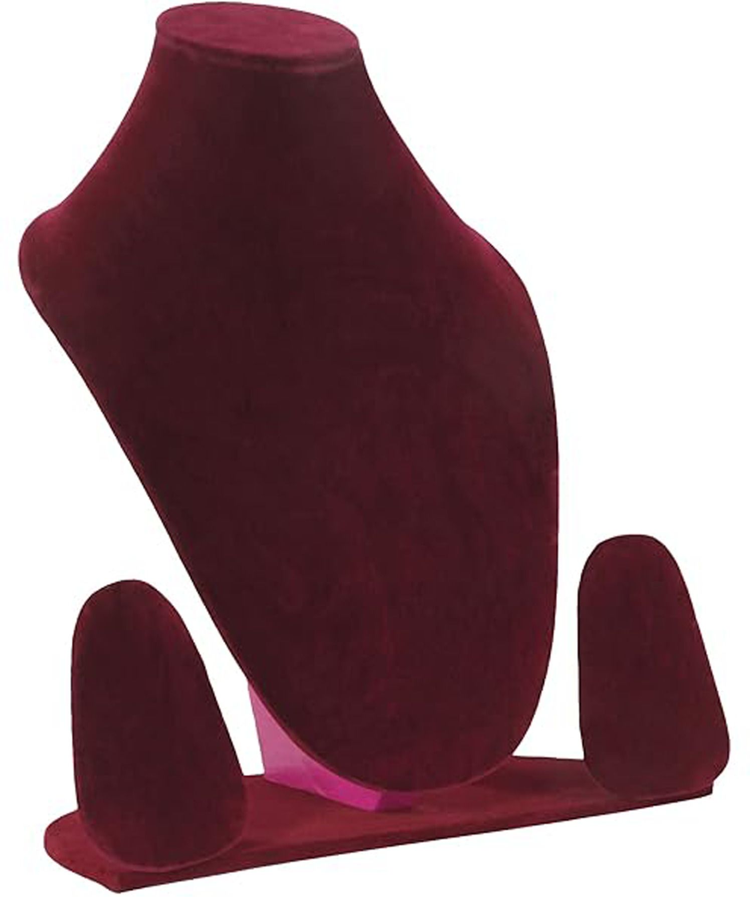 bandhan Necklace Jewellery Dummy Maroon Velvet Finish Display Stand (8 Inch) Jewellery Organizer-picture-11