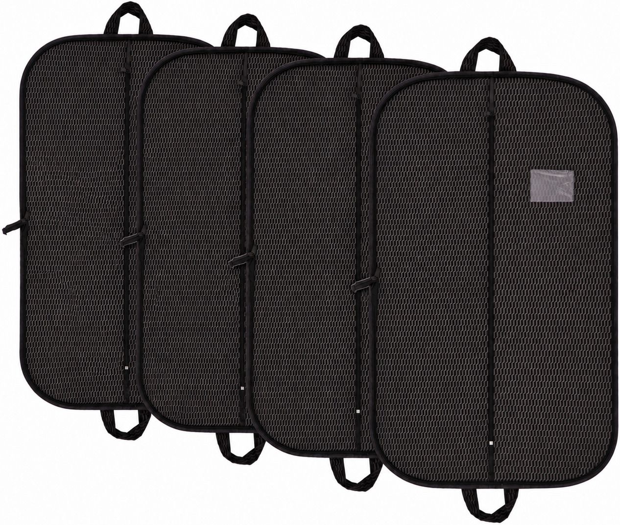 Ankit International High Quality Embossed Suit cover Black Pack of 4 Cotton Laundry Bag-picture-37