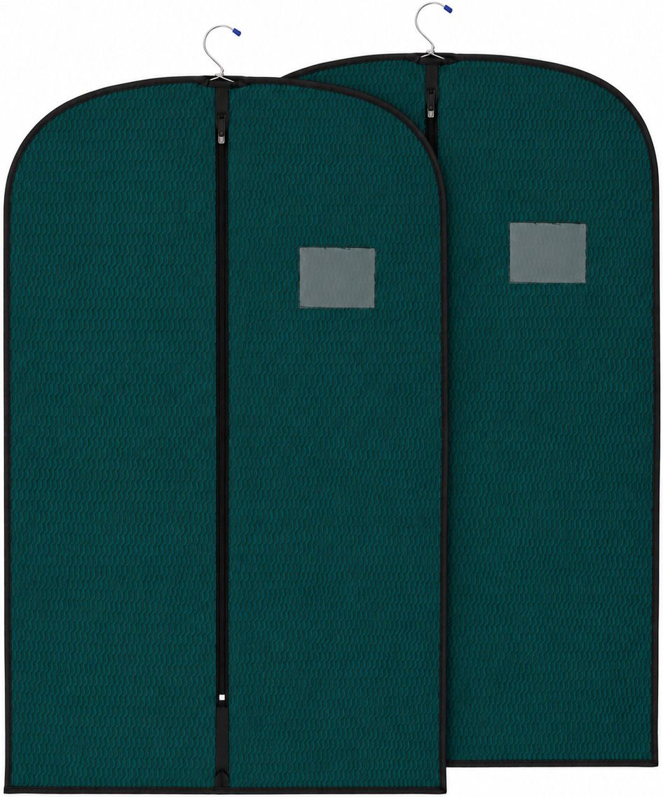Ankit International High Quality Embossed Blazer cover Green Pack of 4 Cotton Laundry Bag-image-38