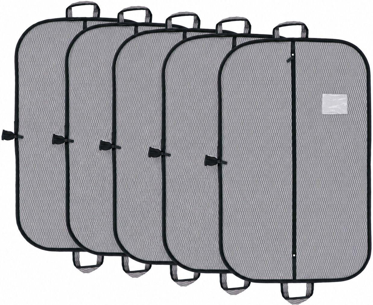 Ankit International High Quality Embossed Suit cover Grey Pack of 5 Cotton Laundry Bag-picture-18