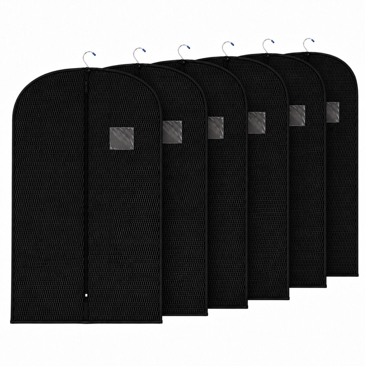 Ankit International High Quality Embossed Blazer cover Black Pack of 6 Cotton Laundry Bag-picture-24