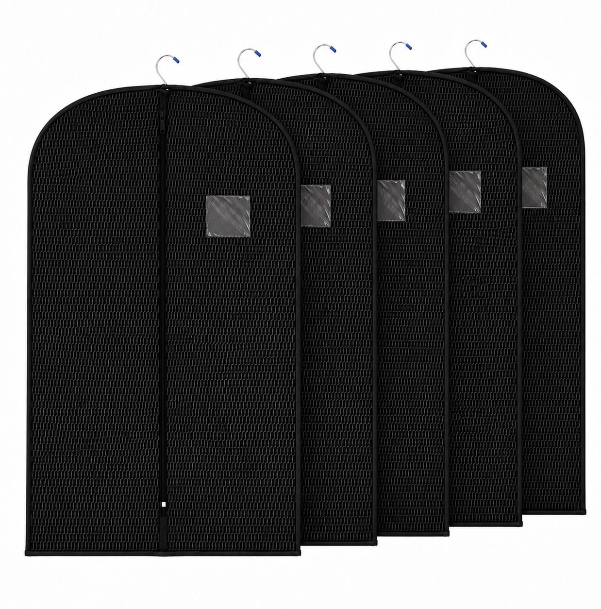Ankit International High Quality Embossed Blazer cover Black Pack of 5 Cotton Laundry Bag-image-35