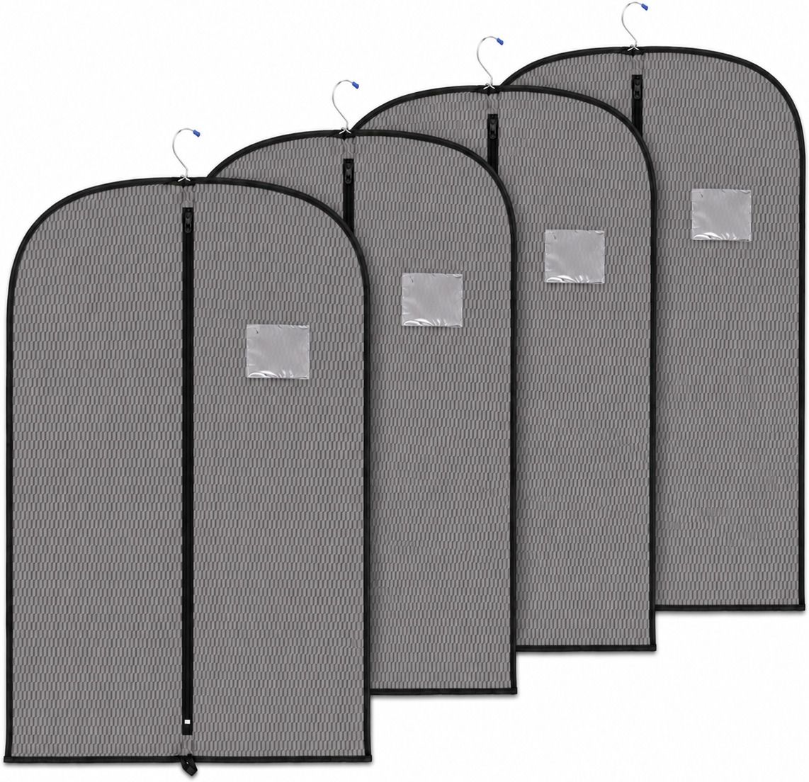 Ankit International High Quality Embossed Blazer cover Grey Pack of 4 Cotton Laundry Bag-image-43