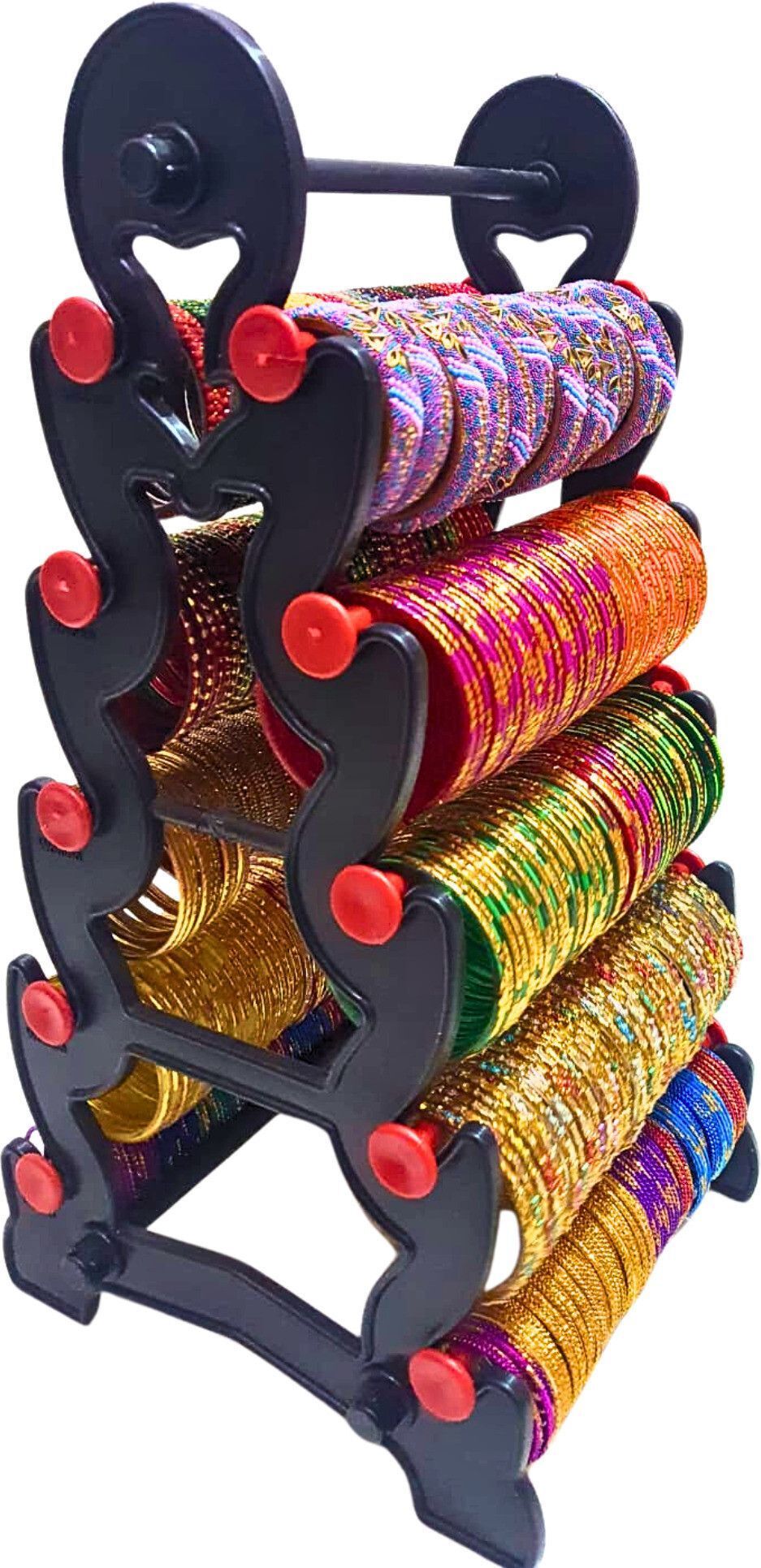 5 Step (Black with Red) Bangle Stand,Bangle organizer, Bangle display stand Jewellery Organizer-image-39
