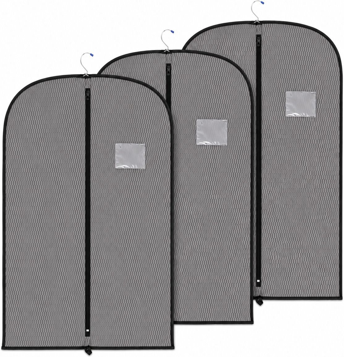 Ankit International High Quality Embossed Blazer cover Grey Pack of 3 Cotton Laundry Bag-picture-34