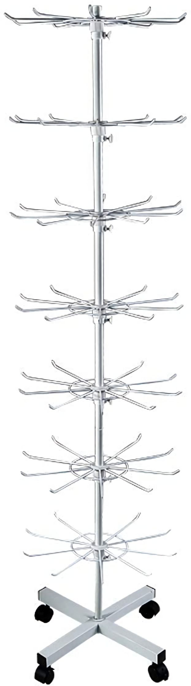 7 layer rotating multipurpose metal display stand for jewellery organizer, accessories organizer, scarf organizer, stationery organizer