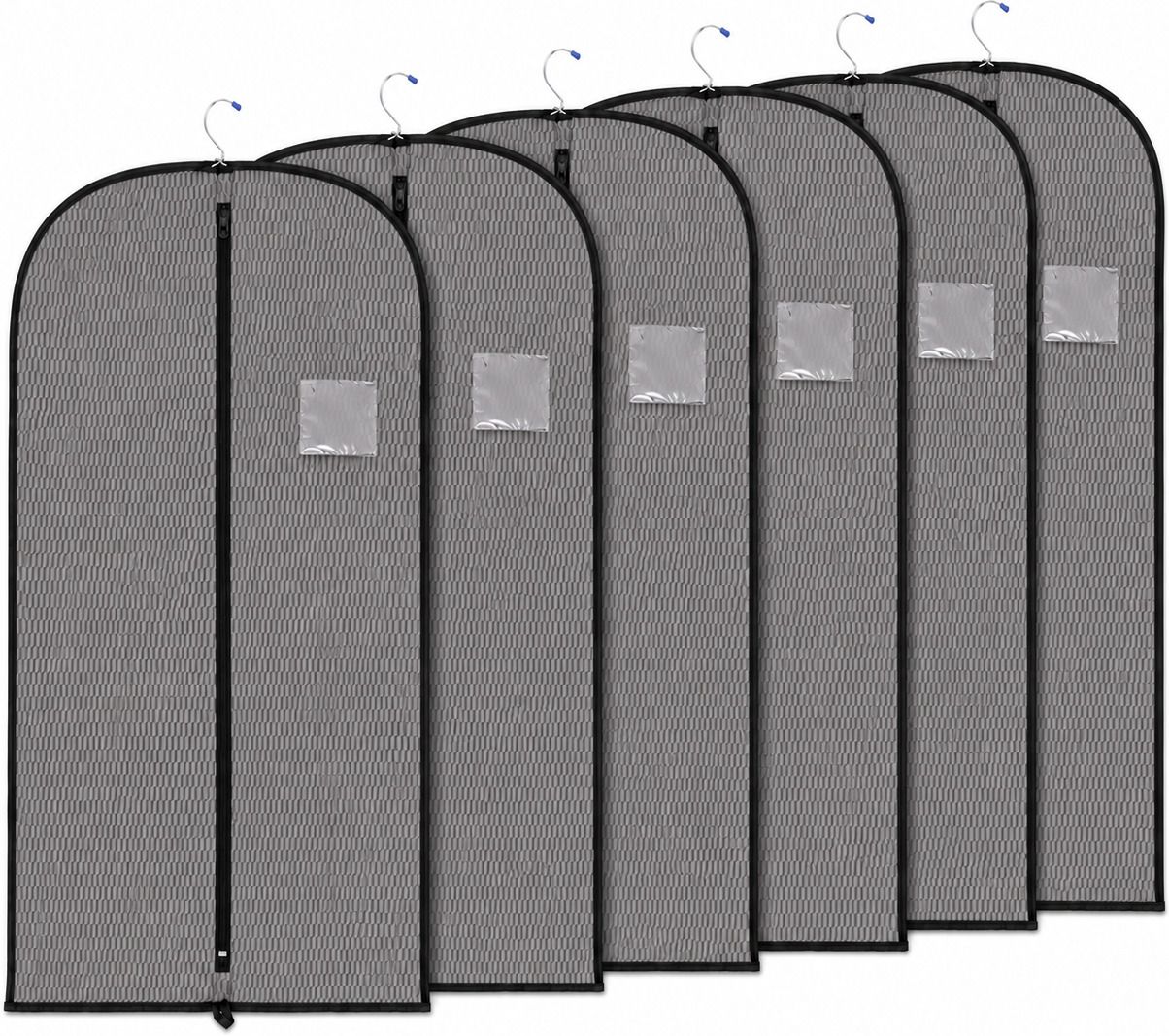 Ankit International High Quality Embossed Blazer cover Grey Pack of 6 Cotton Laundry Bag-image-41