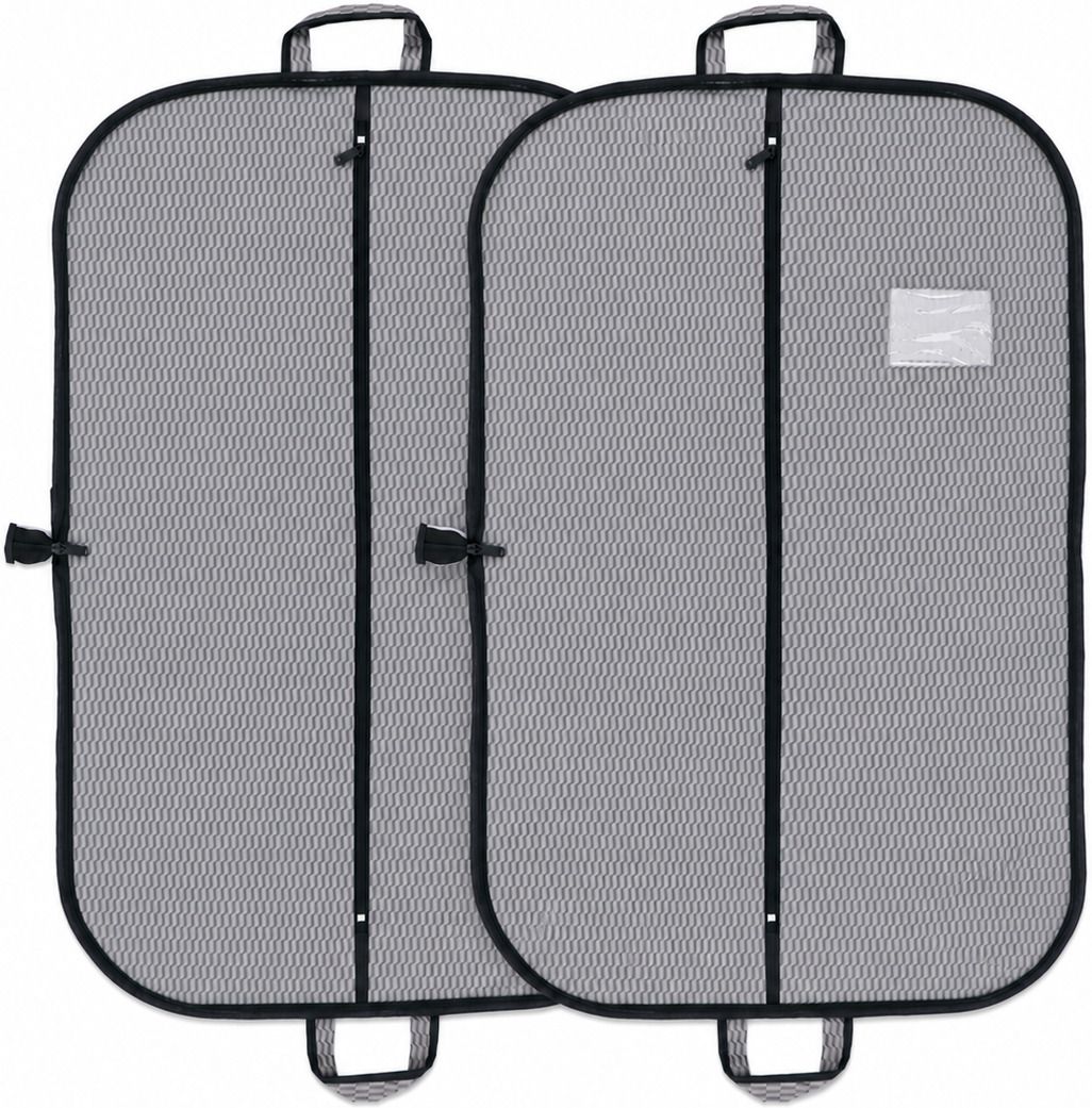 Ankit International High Quality Embossed Suit cover Grey Pack of 2 Cotton Laundry Bag-image-37