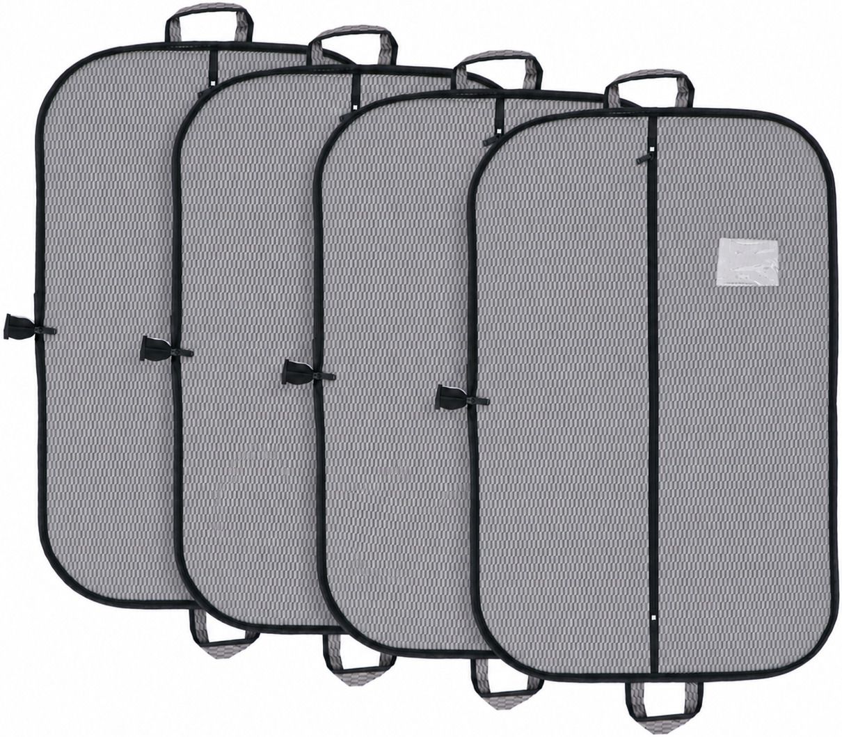 Ankit International High Quality Embossed Suit cover Grey Pack of 4 Cotton Laundry Bag-picture-21