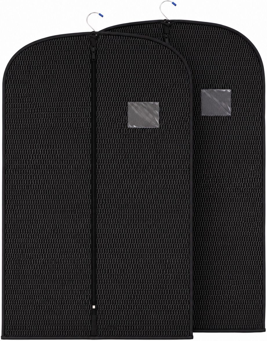 Ankit International High Quality Embossed Blazer cover Black Pack of 2 Cotton Laundry Bag-picture-19