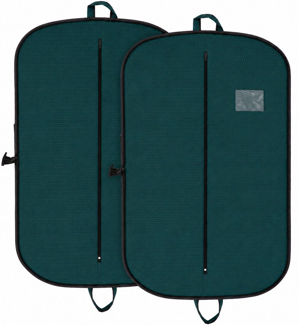Ankit International High Quality Embossed Suit cover Green Pack of 2 Cotton Laundry Bag-image-49