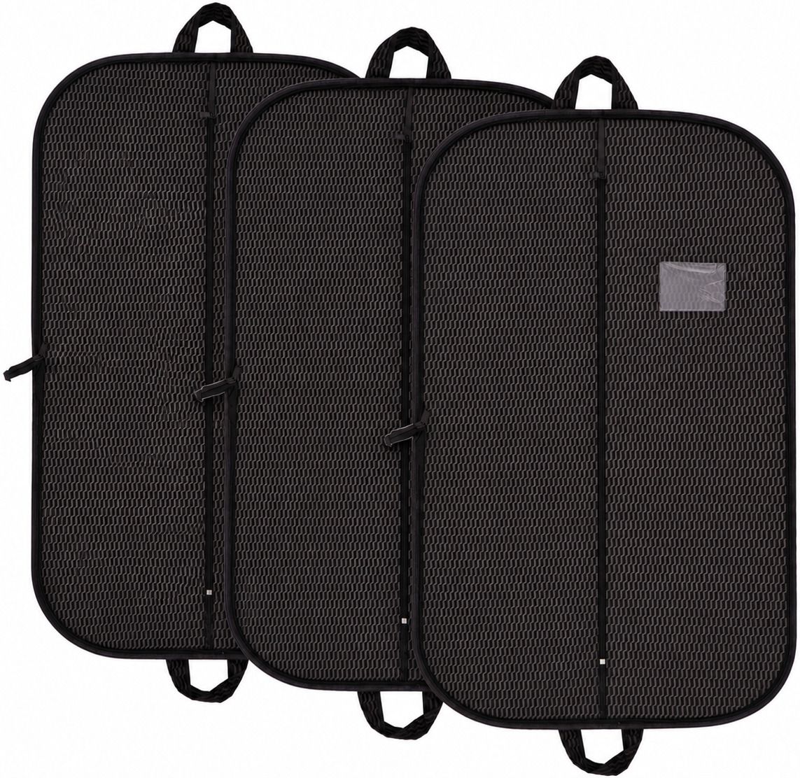 Ankit International High Quality Embossed Suit cover Black Pack of 3 Cotton Laundry Bag-picture-13