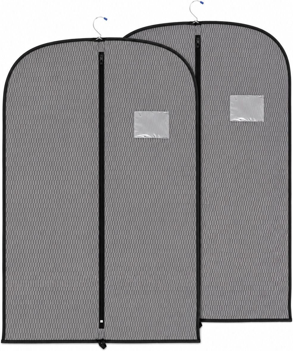 Ankit International High Quality Embossed Blazer cover Grey Pack of 2 Cotton Laundry Bag-picture-15