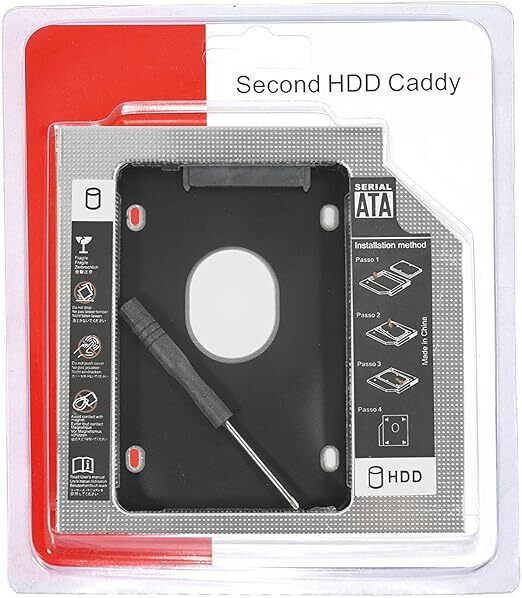 FoBB 2.5 Inch Internal HDD Caddy 9.5mm SATA SSD HDD Adapter for Laptop Optical Bay 2.5 inch Shock Resistant Water Proof Internal Hard 9.5MM Drive Enclosure/HDD CADDY-image-30
