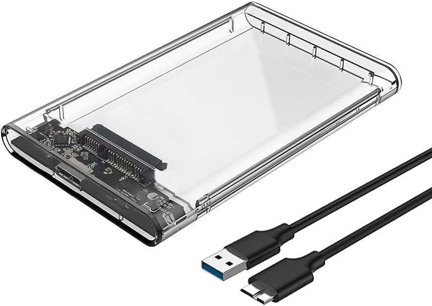 Sancy Enclosure Transparent Case, USB 3.0 to SATA 2.5 inch Shock Resistant Fast Transfer Speed Up to 5 Gbps & Up to 4TB Storage Capacity 2.5 SATA SSD HDD-image-35