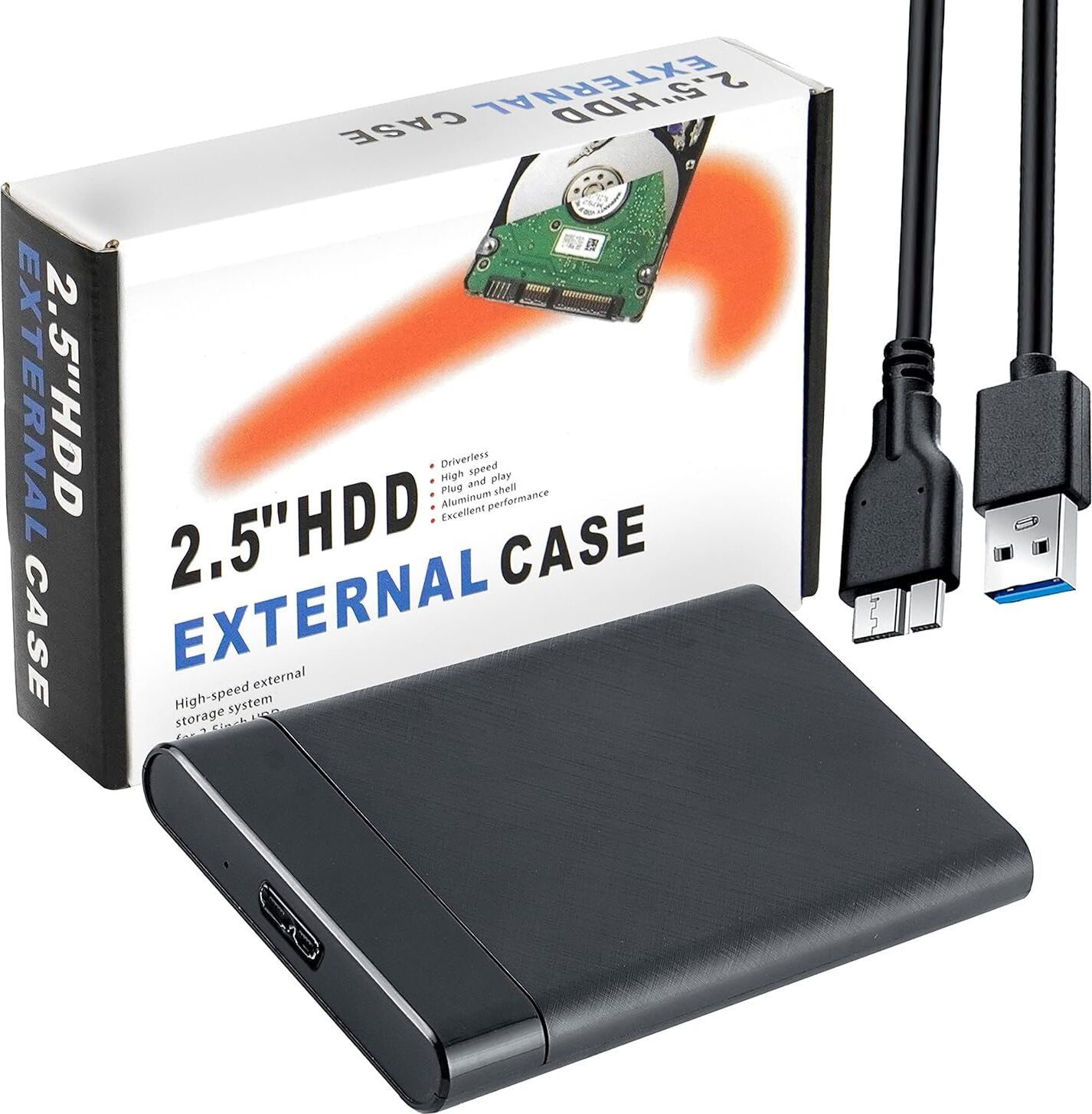 SAENTE 2.5" SATA External Hard Disk Case – USB 3.0 Enclosure 2.5 inch SATA HDD Enclosure or SATA TO USB-image-1
