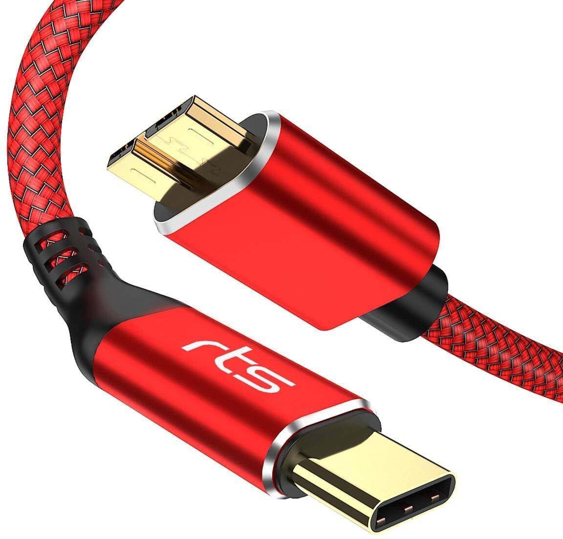 RTS Micro B to Type C Hard Drive Cable (50CM) 10Gbps 3 inch USB Micro-B USB 3.0 Cable-picture-18