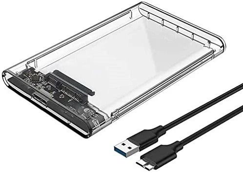 BKC Transparent 2.5 inch Laptop SATA Hard Drive HDD/SSD Enclosure USB 3.0 Sata Case 2.5 inch Hard Drive Enclosure