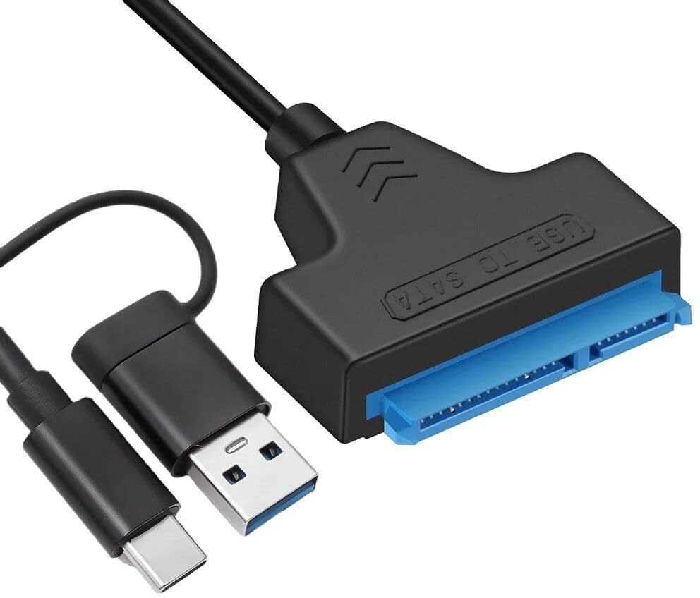 WiredCom Type-C USB 2 in 1 Type C and USB SATA 3 Cable 2.5 inch 22 Pin Sata III A25 2.0-image-24