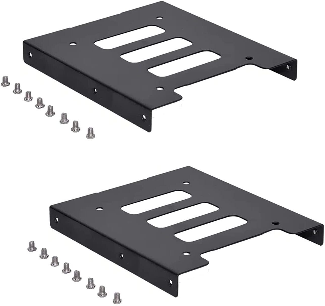 Paruht (2 PCS) 2.5" to 3.5" Bay SSD/HDD Hard Disk Metal Mounting Tray 2.5 inch Internal Hard Drive 2.5" and 3.5" Bay - Pack of 2-image-10