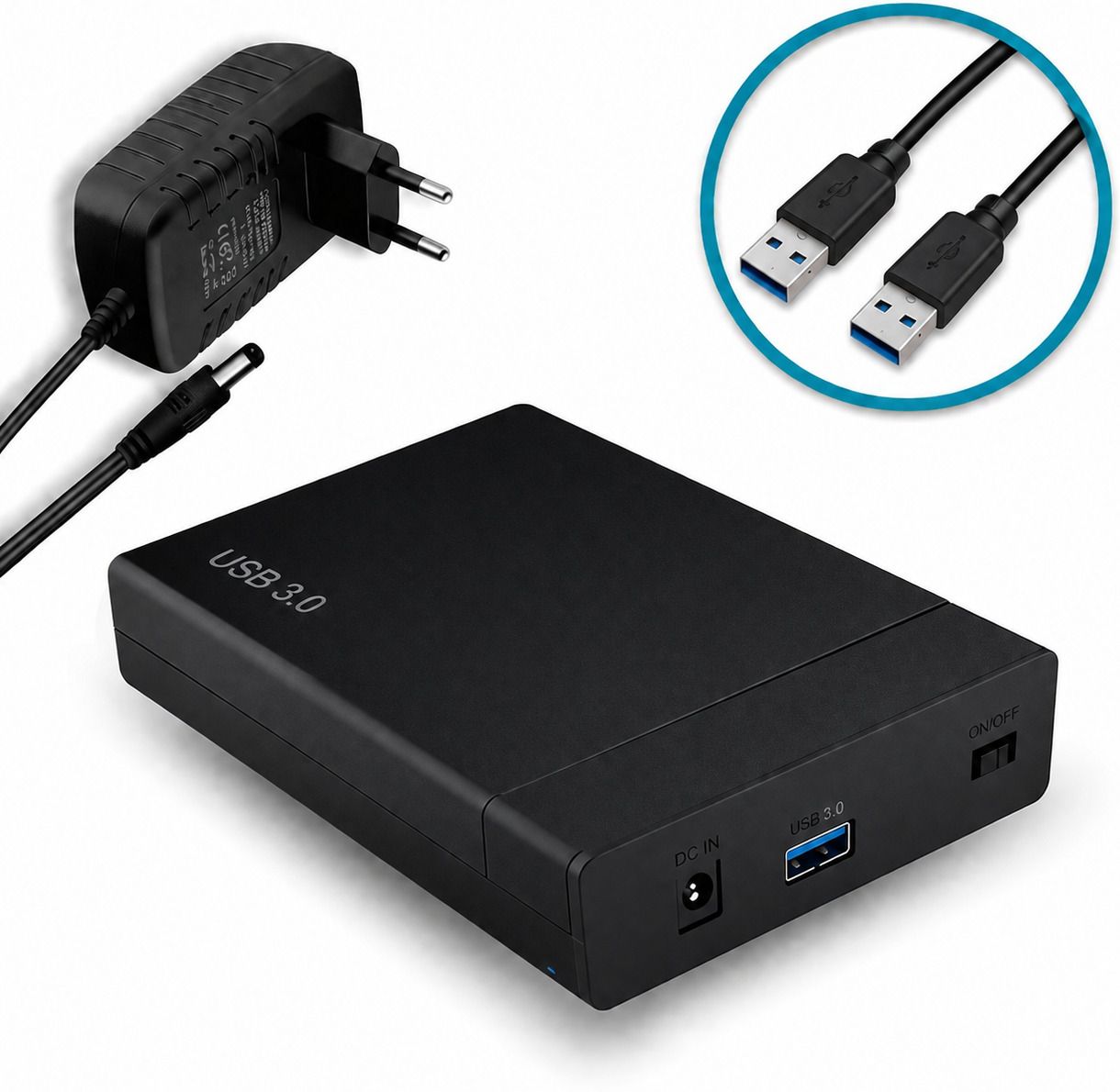 Divyanshi Collection USB 3.0 Desktop HDD External Case 3.5 inch Desktop HDD Enclosure-image-2