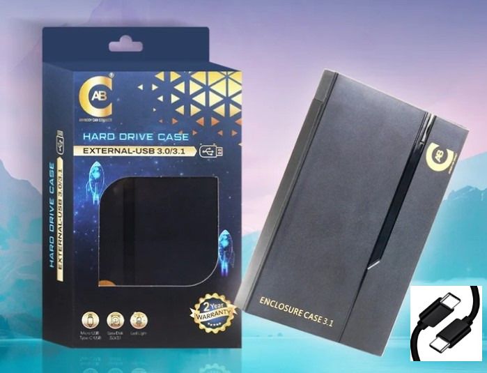 ABC 2.5 inch USB C Hard Drive Enclosure USB 3.1 Gen 2 to SATA III Enclosure 2.5 inch Type-C-picture-31