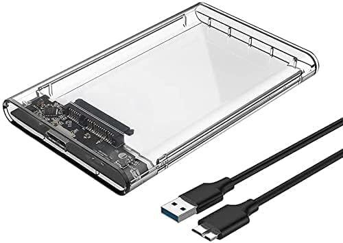 RuhZa External Portable USB3.0 to SATA Clear Hard Drive Enclosure for 2.5 inches SATA 3 inch External Portable USB3.0 Drive Enclosure-image-35