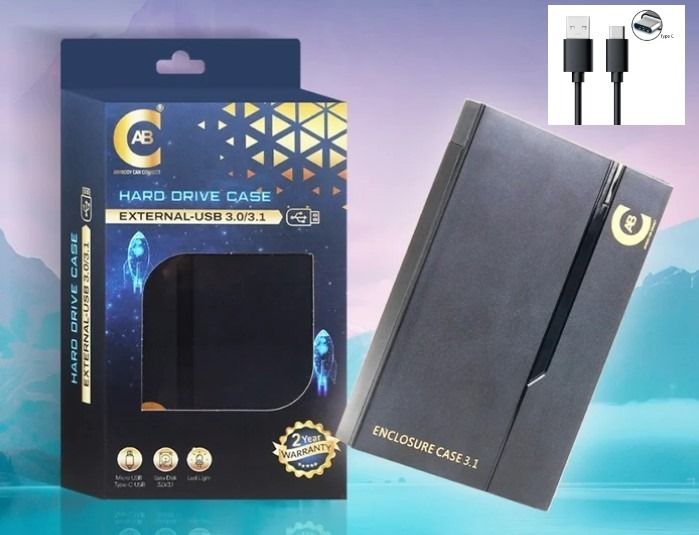 ABC 2.5 Inch Harddrive Enclosure Case USB C 3.1 HDD SSD Portable External Enclosure 2.5 inch USB Type C 3.1 Case Speed Up to 5 Gbps & 4TB Storage Casing-picture-38