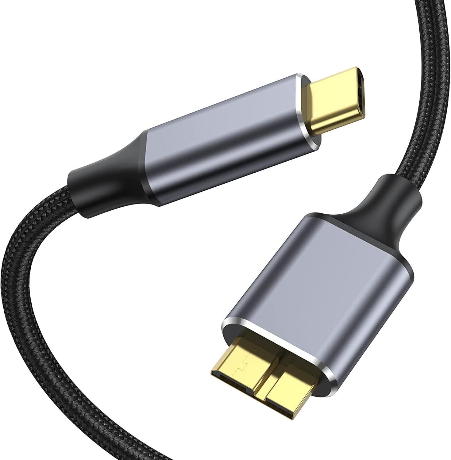 jihaan USB C Type C External Hard drive disk hdd cable Wire, Nylon Braided 10Gbps 4.5 inch USB Type C to Micro-B USB 3.0 Cable-image-43
