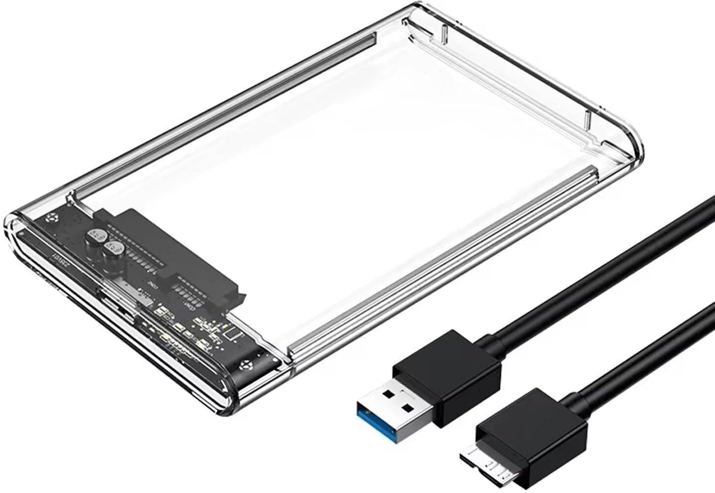 NEXZIA USB 3.0 Transparent Portable Hard Disk Adapter for HDD & SSD, Supports SATA III, 2.5 inch Shock Resistant External Portable USB3.0 Drive Enclosure-image-48