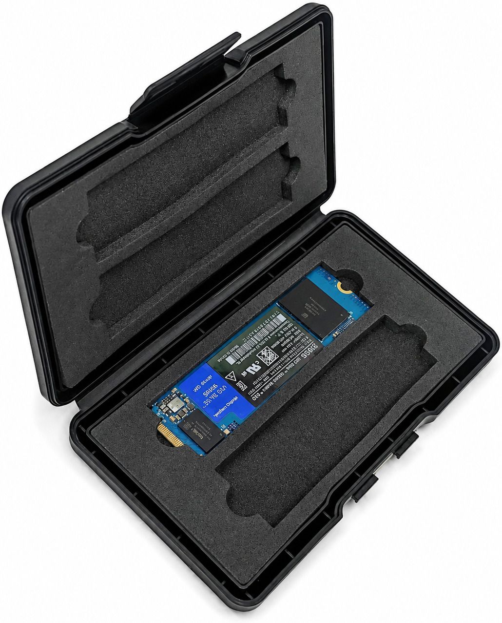 The4 4 Slots SSD Protective Case Storage Box for M.2 2280 Solid State Drive 4 inch Shock Resistant Water Proof Computer Hard Drive Storage-image-42