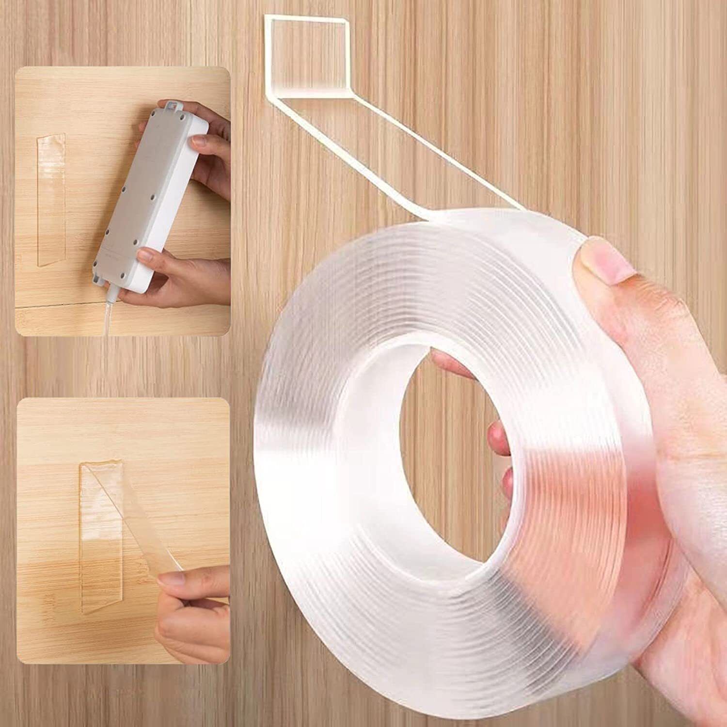 Double Sided Heavy Duty Adhesive Silicone Super Sticky Gel Grip Mounting Tape Works of all Smooth Surfaces Like Metal, Wood Plastic, Tile, Glass ,Vinyl High quality sticky Ivy Grip Tape Medium 3 Meter (Manual)-image-39