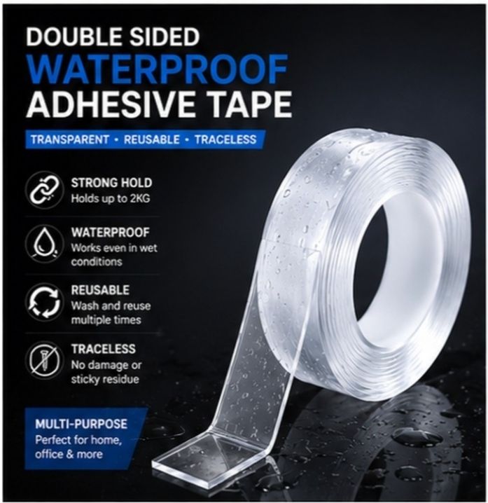 Multipurpose Heavy Duty Double Sided Transparent Removable LVY Grip Tape AM4 First Aid Tape-image-16