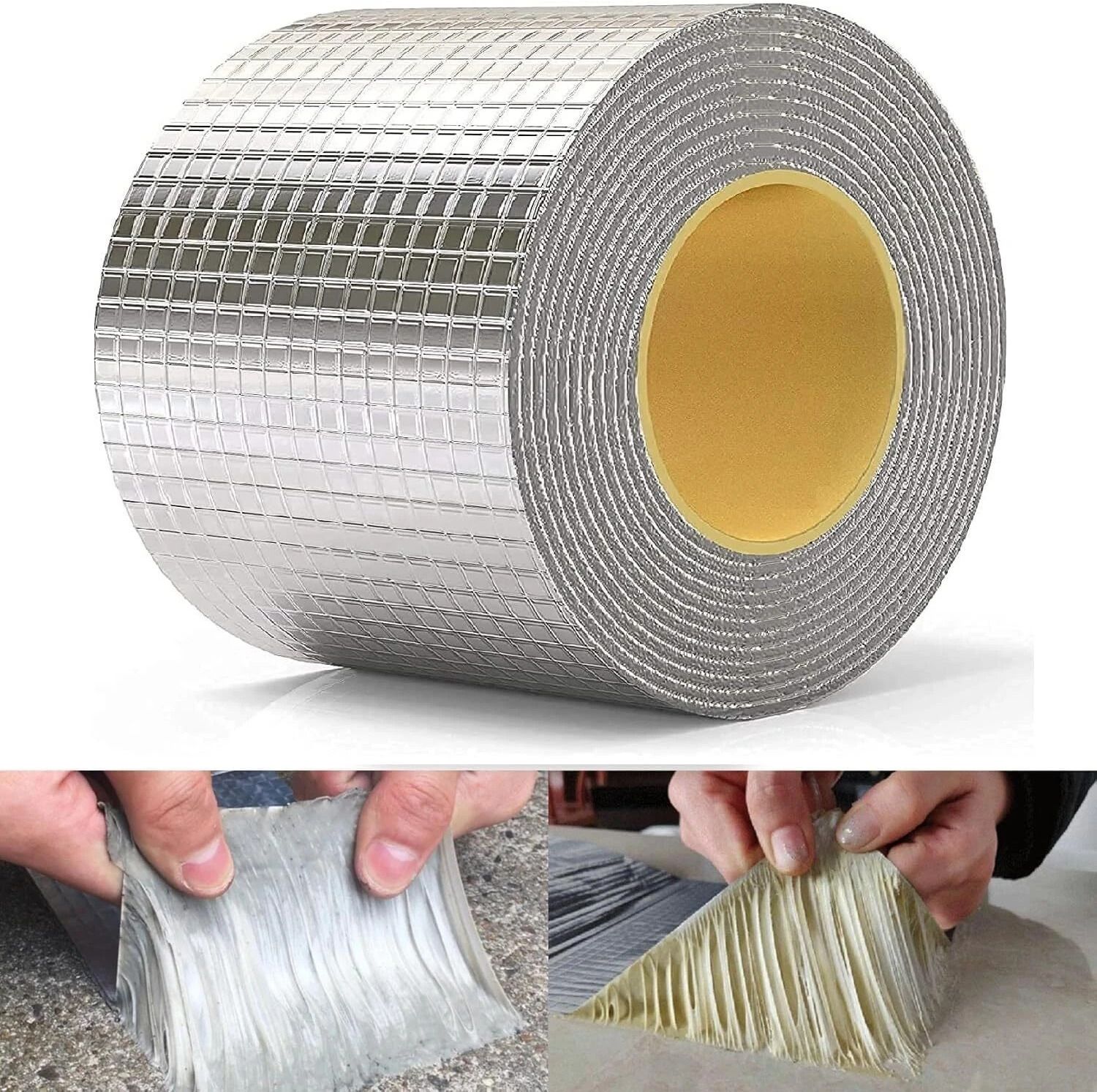 maahixa Multipurpose Crack Sealing Waterproof Tape, All Leakage, Adhesive Tape(10CMx 5M) Roof leak Tape Dispenser Aluminium Foil Tape (Manual)-picture-2